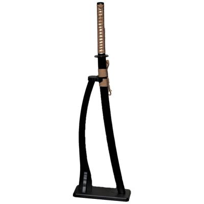 KATANA NOIR  TRESSAGE BRUN ACIER FORGE