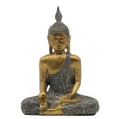 BOUDDHA ASSIS RESINE 19 CM