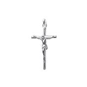 PENDENTIF ARGENT CROIX JESUS PM RHODIE