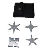 SET DE 4 ETOILES ACIER   POCHETTE