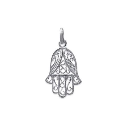 PENDENTIF ARGENT MAIN FATMA RHODIE